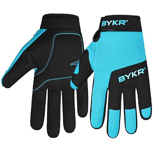 All Weather Motorcycle Gloves for Men & Women (Blue / XX-Large)