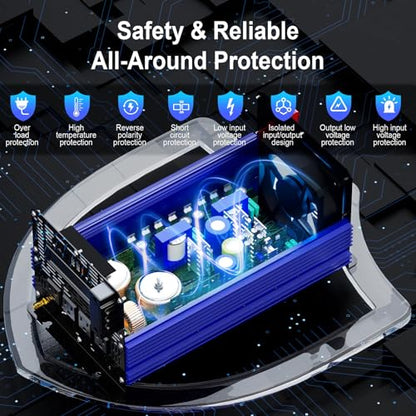 4000W Pure Sine Wave Inverter 24V DC to 110V 120V Power Inverter