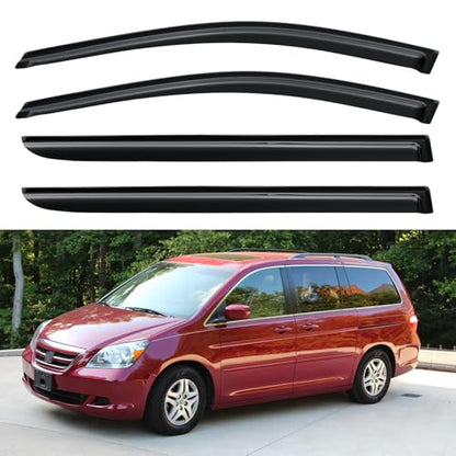 Window Visors Rain Guards for 2005 2006 2007 2008 2009 2010 Honda Odyssey (2005-2010 Honda Odyssey)