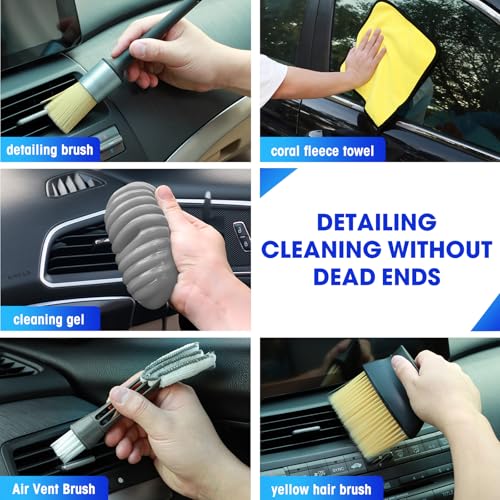 Car Cleaning Kit (Grey / 17PCS)