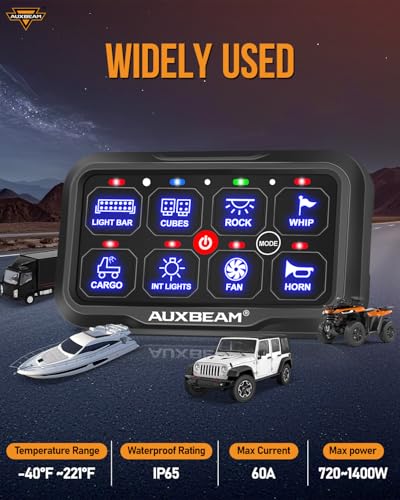 8 Gang Switch Panel Bluetooth RGB AC (8 Gang Remote Bluetooth Panel (One Side Output))