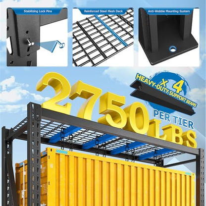 8250LBS Industrial Storage Shelves 2 (60"W x 24"D x 66"H, 4-Tier)