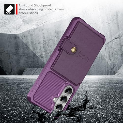For Samsung Galaxy S26 Plus Card Holder Case (Purple / Galaxy S26 Plus)