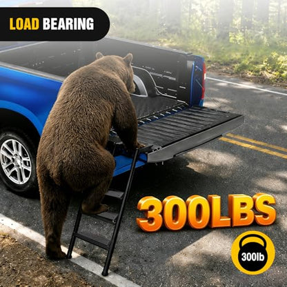 Universal Foldable Pickup Truck Tailgate Ladder (Round Pipe Foldable Truck Tailgate Ladder)