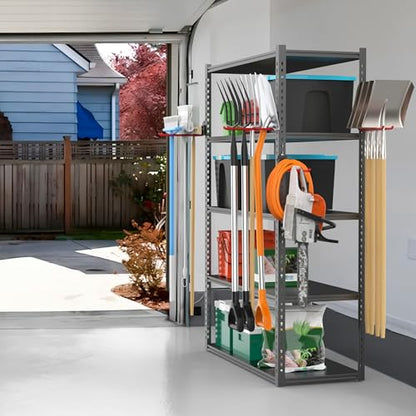Garden Tool Organizer Wall Mount (4 panels with 10 hooks)