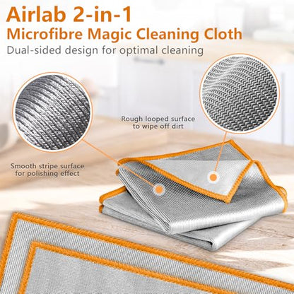 Glass Polishing Streak Free Miracle Cleaning Cloth (Sliver-orange)