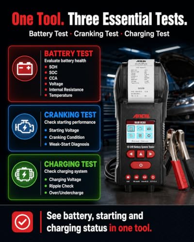 BST600 Automotive Battery Tester & Analyzer with Printer (BST600)