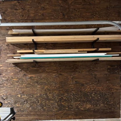 Heavy Duty Lumber Storage Rack Wall Mount (4 level)
