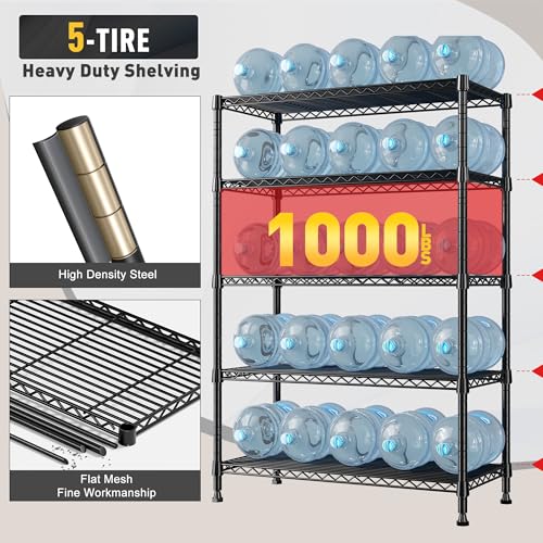 31.5" W 5 Tier Storage Shelves (5 Tier-15.7"D x 31.5"W x 71"H)