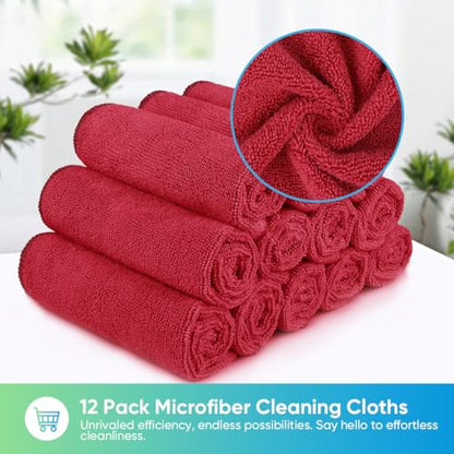 Red Microfiber Cleaning Cloth (Red)