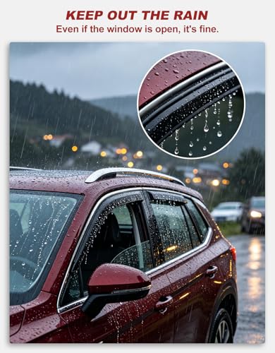 Window Visors Rain Guards for Ford F150 SuperCrew 2021 (Fit for 2021-2026 Ford F150 SuperCrew)