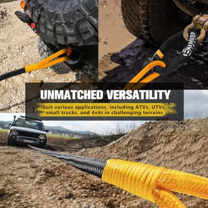 3 4in×20ft Kinetic Recovery Rope with 2 Soft Shackles Kit (3/4in×20ft)