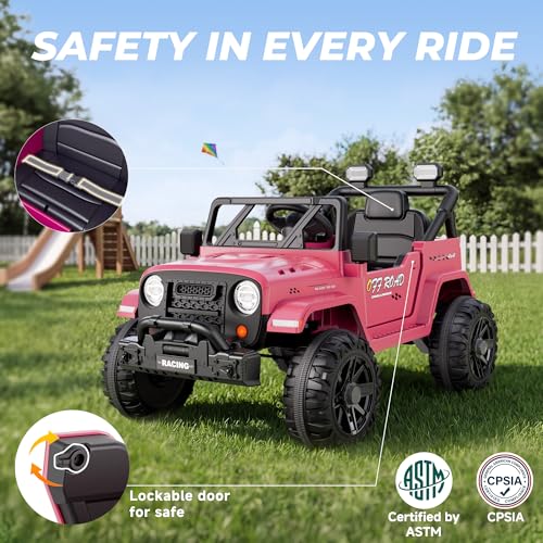 12V Electric Ride On Car (Pink)