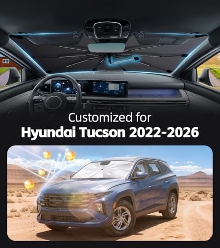 Windshield Sun Shade for Hyundai Tucson 2022 (Fit for Hyundai Tucson 2022-2026)