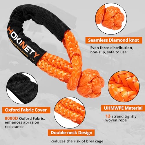 Kinetic Recovery Tow Rope (Orange / 1.26"x30ft)