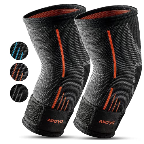 Tennis Elbow Brace for Women & Men (Orange (Pair) / Small)