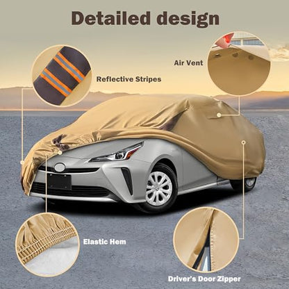 Prius Car Cover Waterproof All Weather Compatible with Toyota Prius 2004 (B Compatible with Toyota Prius)