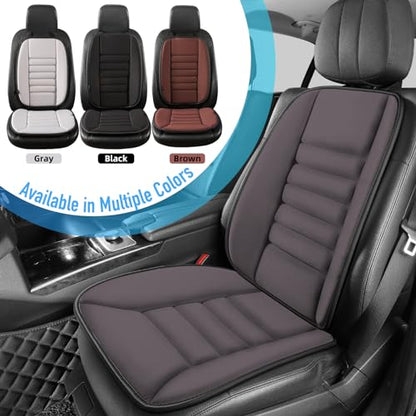 Car Seat Cushion with Back Support Pillow (Dark Grey)