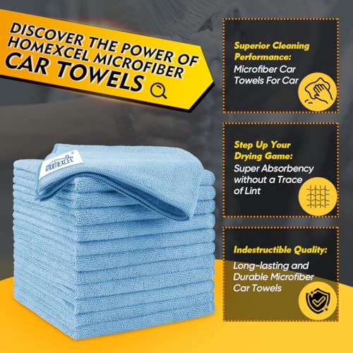 Blue Microfiber Cleaning Cloth 150 Pack (Blue / 12.5 x 12.5 Inch)