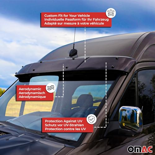Front Windshield Sun Visor Protector for Mercedes Metris 2016 (Metris 2016-2024 / Sun Deflector)