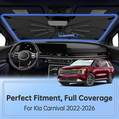 Windshield Sun Shade Umbrella for KIA Carnival 2022 (for KIA Carnival 2022-2026)