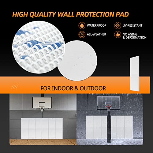 4 Pack Wall Protection Pads 2" Thick Foam Wall Padding (60" x 20" x 2" / 4 PACK / WHITE)