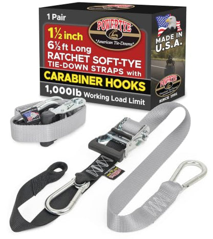 1.5 inch x 6.5ft Ratchet Straps w (6.5 ft / Silver)