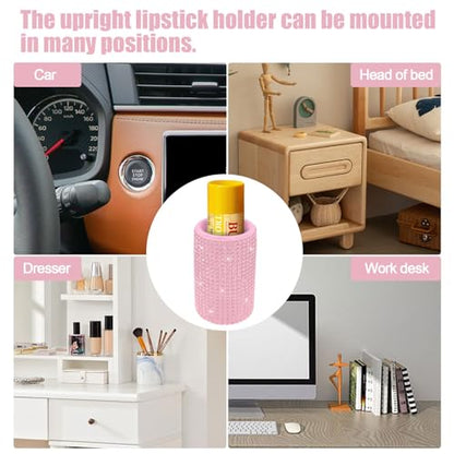 Upright Car Chapstick Holder (Pink)