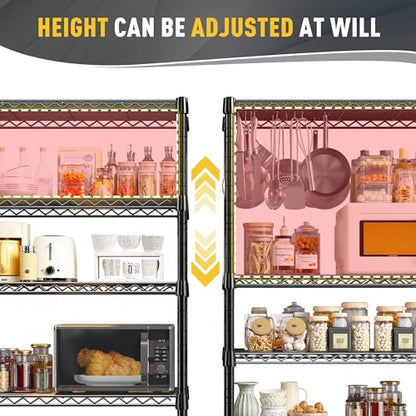 31.5" W 5 Tier Storage Shelves (5 Tier-15.7"D x 31.5"W x 71"H)