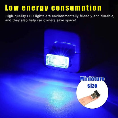 4 PCS USB LED Car Interior Atmosphere Lamp (Blue)