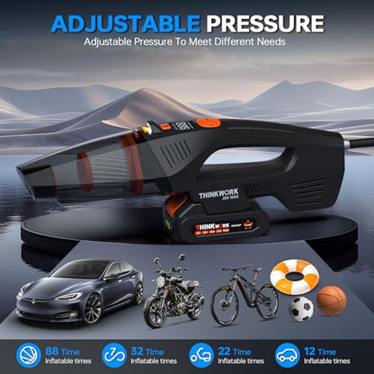 20V Car Vacuum & Air Inflator (Black)