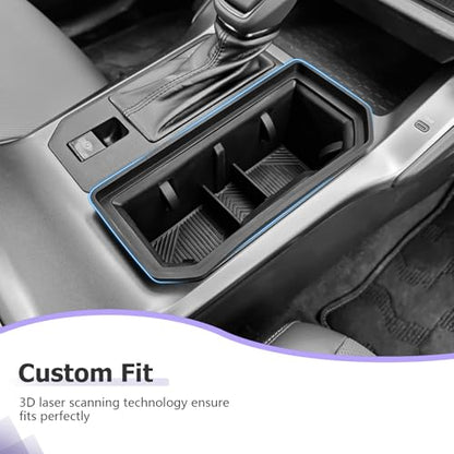 2026 RAV 4 Center Console Cup Holder Compatible with 2026 RAV 4 Premium TPE Cup Holder Hidden Secondary Storage Box Spill