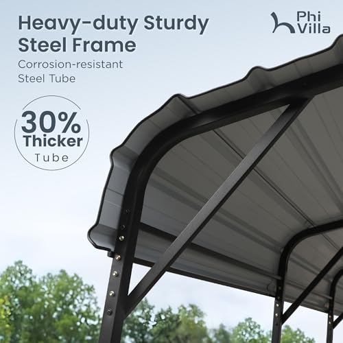14X25 RV Carport (Gray / 14x25ft for RVS)