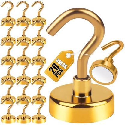Magnetic Hooks 20pcs 30lbs Cruise Essentials 2026 Magnet Hook Yellow