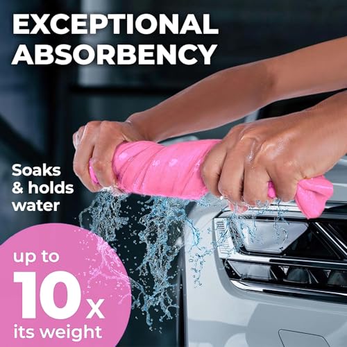 Shammy Cloth for Car Drying (Pink)