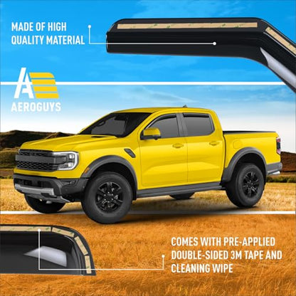 Extra Durable Window Deflectors in (For Ford Ranger 24-26)