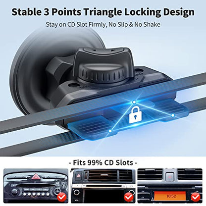 Car CD Slot Magnetic Phone Mount Holder for MagSafe iPhones (Car CD Slot or Vent)