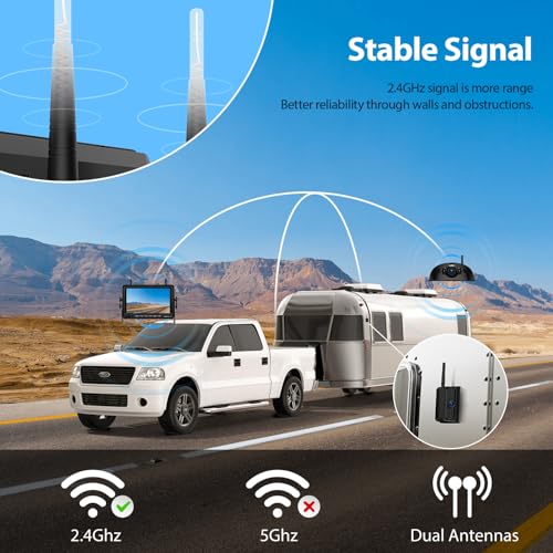 4 Cameras Wireless RV Backup System with 7 (7 '' -4 CAM)
