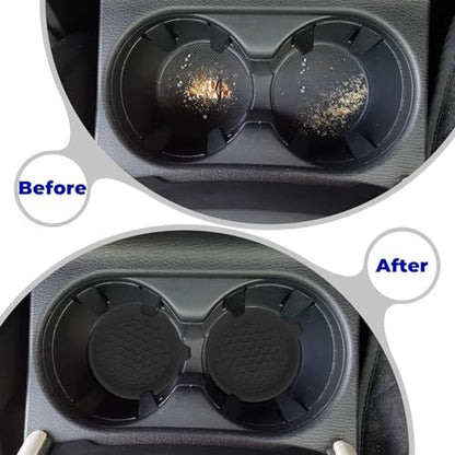 4 PCS Car Cup Coasters (Black*4PCS / No Diamonds)