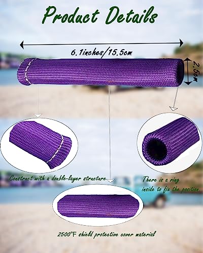 Spark Plug Wire Heat Shield Boots Protector (Purple)