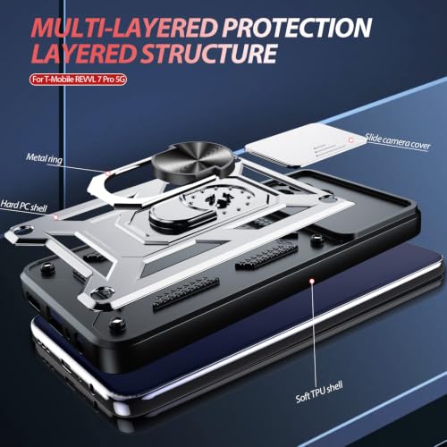 for T Mobile Revvl 7 Pro Phone Case (T-Mobile REVVL 7 Pro（6.78"） / Silver)