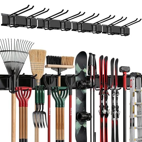 Garage Wall Organizer (Black / 64" (0 Shelves))