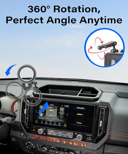 Car Phone Holder for Nissan Frontier 2025 2026 12.3" Screen Accessories (for 2025-2026 Nissan Frontier(12.3 Inch Screen))