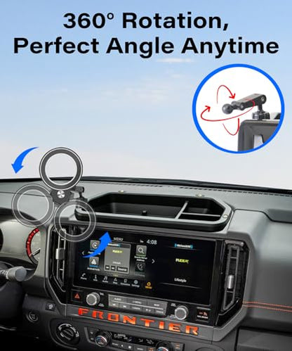 Car Phone Holder for Nissan Frontier 2025 2026 12.3" Screen Accessories (for 2025-2026 Nissan Frontier(12.3 Inch Screen))