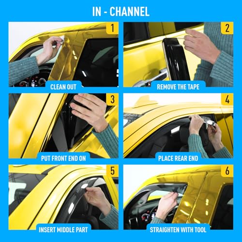 Extra Durable Window Deflectors in (For Dodge RAM 09-18 Crew Cab)