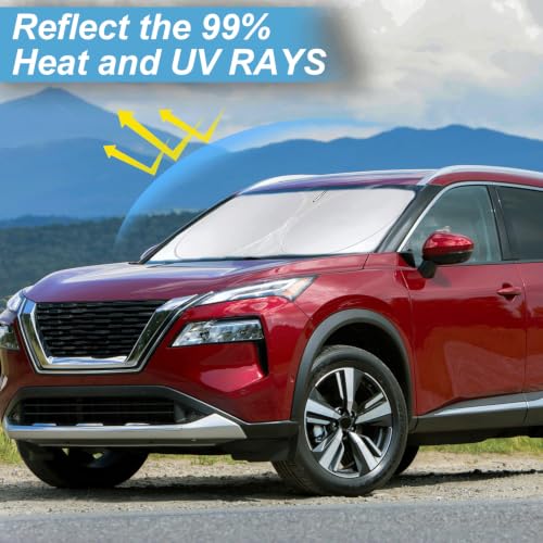 for Rogue Windshield Sun Shade Sunshade Foldable for Nissan Rogue 2014 (for Nissan Rogue 2014-2020)