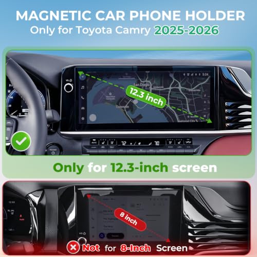 Car Phone Holder for Toyota Camry 2025 (Fit for 2025-2026 Camry, 12.3-Inch)