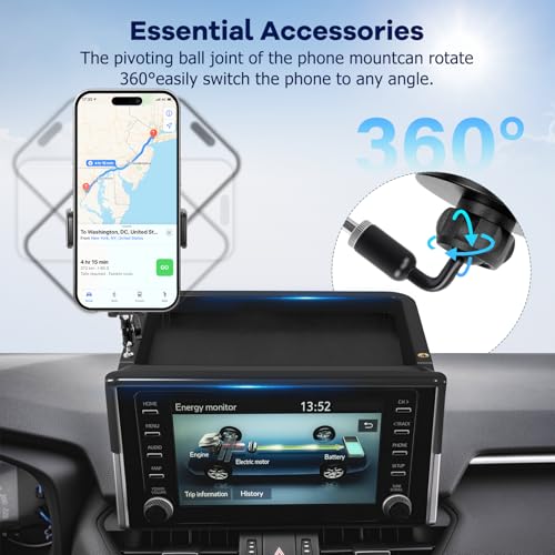 Car Phone Holder Fit for Toyota RAV4 Hybrid LE (For Toyota RAV4 2019-2025 7/8inch)
