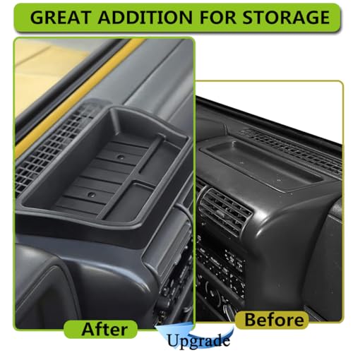 Center Console Organizer Dash Storage Tray for Jeep Wrangler TJ 1997