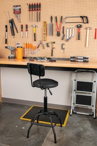 W85016 Pneumatic Shop Stool with Removable Backrest (Pneumatic Stool w/Removable Backrest)